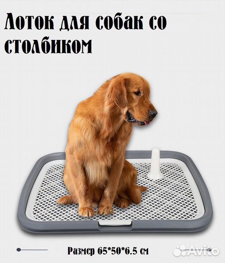 Лоток для собак со столбиком