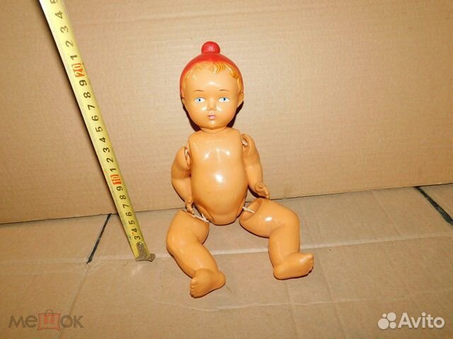 Большая кукла мальчик-пупс целлулоид СССР