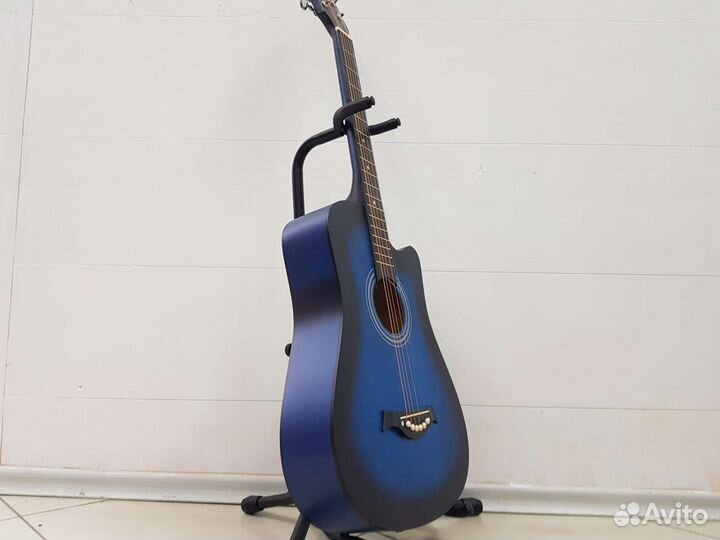 Новая акустическая гитара Belucci синяя