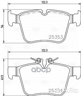 Колодки тормозные задние Mercedes C (W205) (14