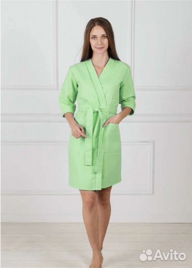 Халат женский вафельный