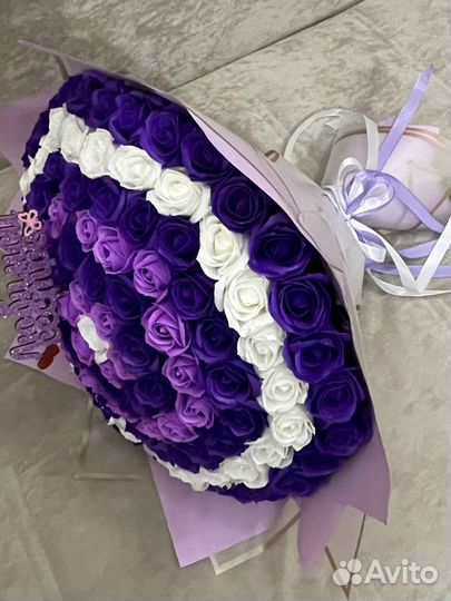 Букет из мыльных роз 101