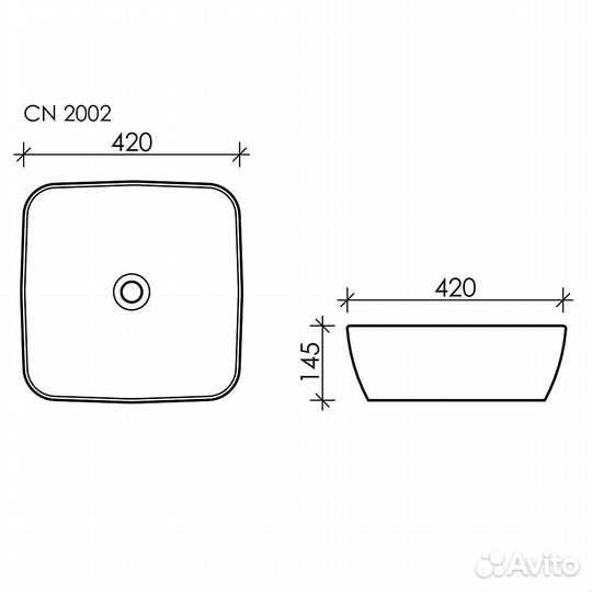 Ceramica Nova CN2002 Раковина накладная