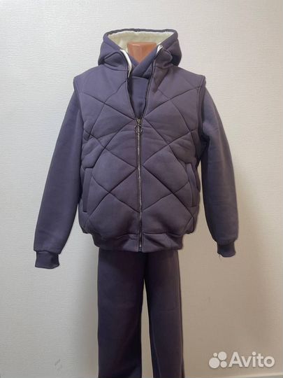 Костюм тройка женский тёплый