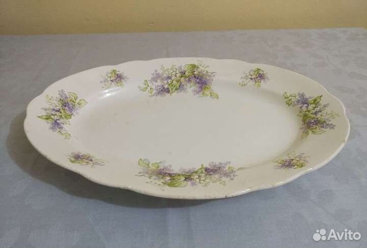 Старинное блюдо М.С. Кузнецов начала 20 века