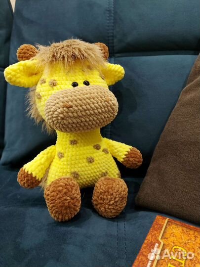 Игрушка плюшевая ручной работы Жирафик Жора