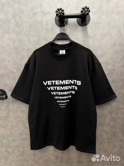 Футболка оверсайз Vetements унисекс черная