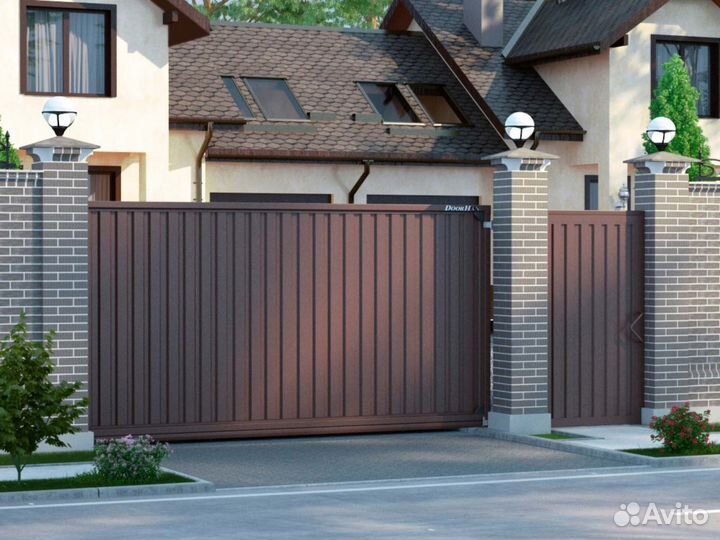 Ворота в загородный дом 