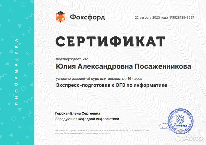 Репетитор по информатике дистанционно