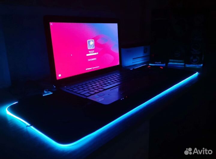 Игровой коврик для мыши с подсветкой большой