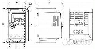 Частотник innovert isd751m21е 0,75 кВт 220В