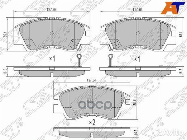 Колодки тормозные перед mitsubishi delica P#V/P