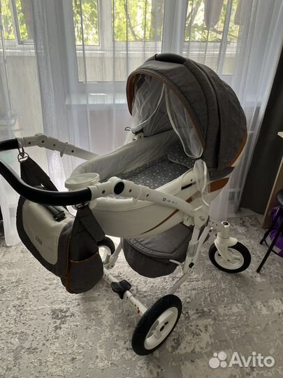 Коляска adamex 3 в 1 бу