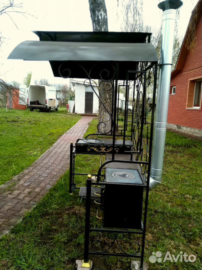 Мангал в стиле лофт