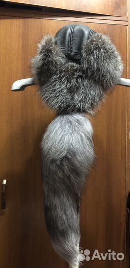 Шапка ушанка с хвостом