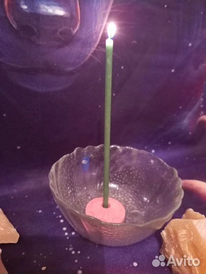 Магические восковые свечи зелёные, получасовые, 90