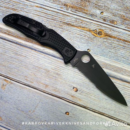 Spyderco Endura 4 Part. Serrated Black, Japan