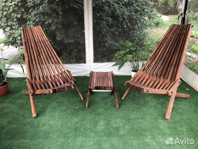 Кресло деревянное садовое купить в Москве | Товары для дома и дачи | Авито