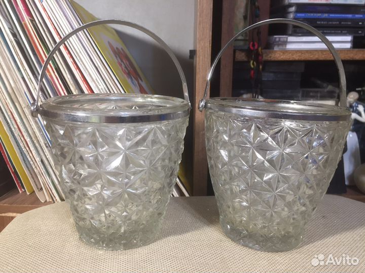 Конфетница ваза хрусталь мельхиор ретро