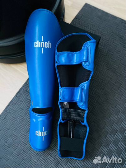 Защита Clinch Shin Instep Guard Kick синяя