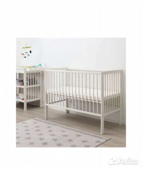 Детская кроватка IKEA гулливер 120/60 с матрасом