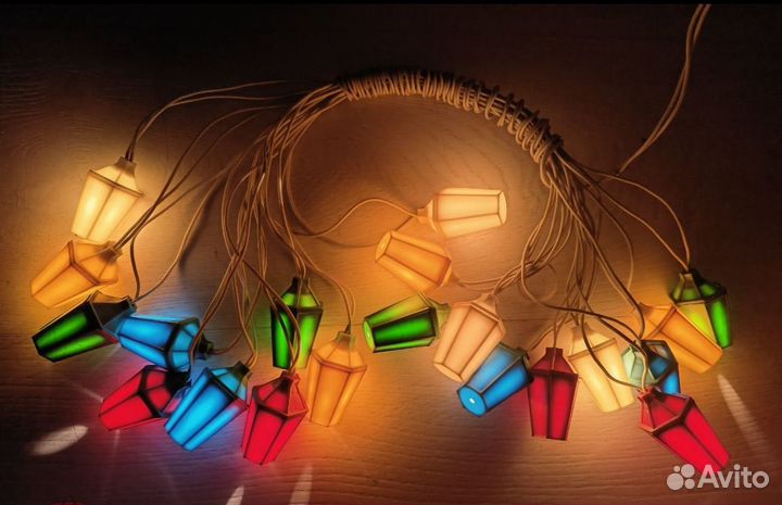 Елочная гирлянда Фонарики СССР 1972г. Отл