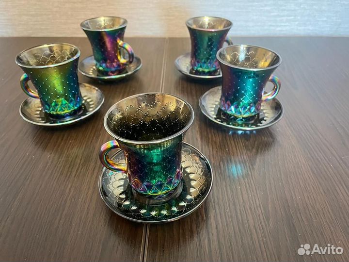 Набор кофейных пар 4 шт. покрытие нитрид Титана