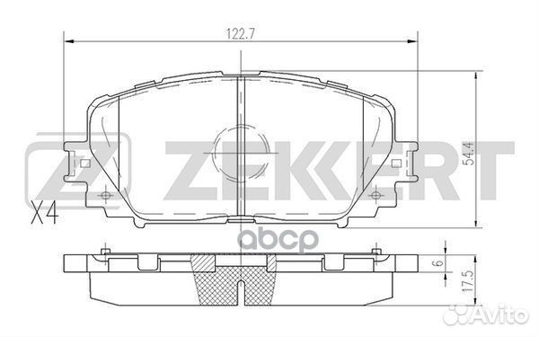 Колодки торм. диск. передн. Toyota Ractis (P100