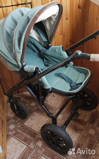 Детская коляска Moon lusso jeans, 2 в 1