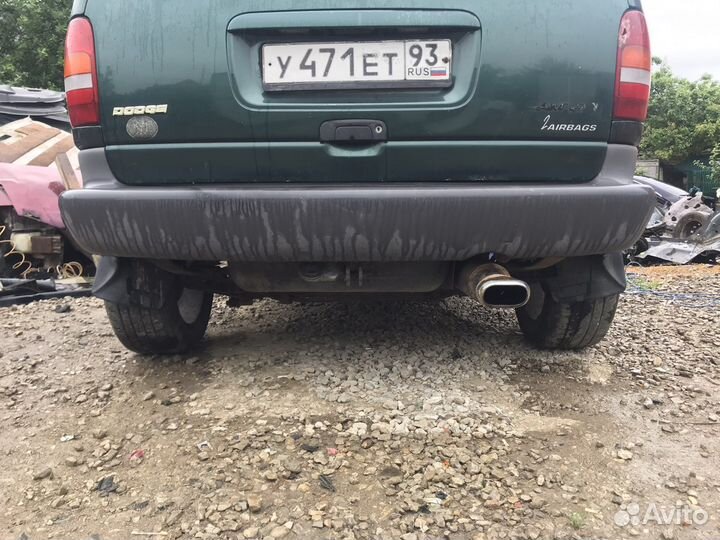 Бампер задний dodge caravan