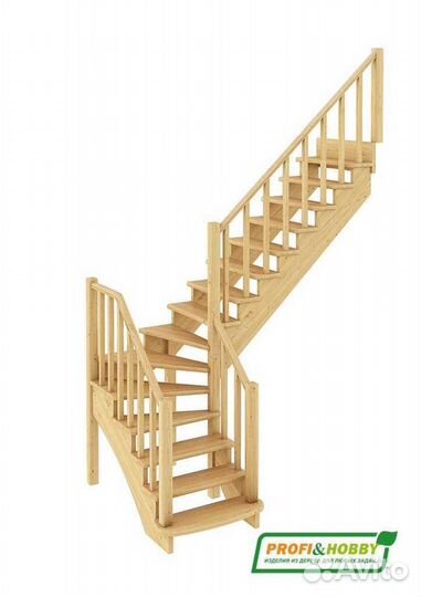 Лестница деревянная К-021м