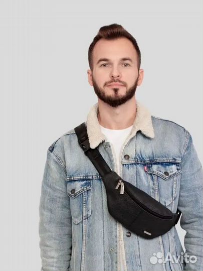 Сумка поясная кожаная R.Blake