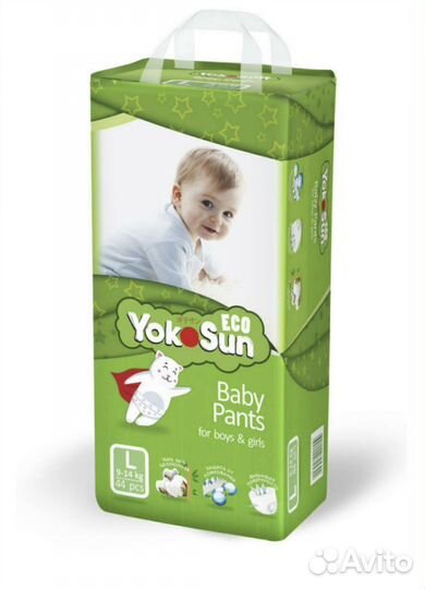 Трусики Йокосан эко 9-14 кг и 12-17 кг