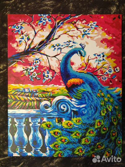 Картина по номерам раскрашенная