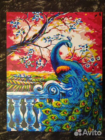 Картина по номерам раскрашенная