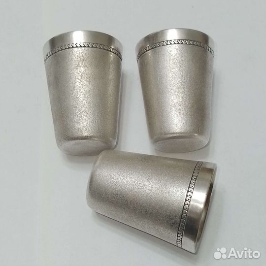 Мельхиоровый набор рюмок на подносе