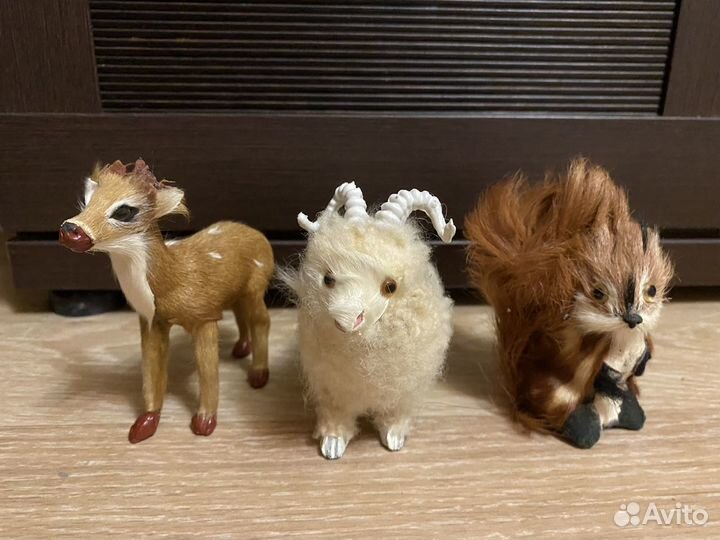 Меховые фигурки животных