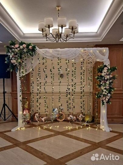 Свадебная фотозона / Арка для свадьбы с цветами