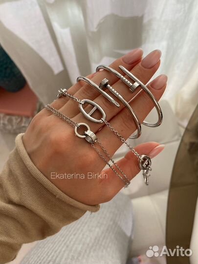 Браслет cartier love juste un clou hermes