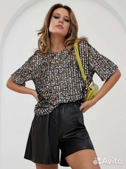 Шорты кожаные женские