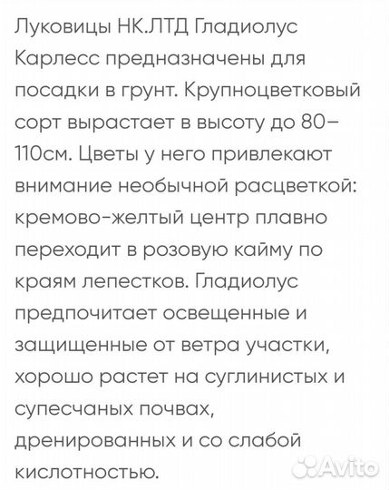 Гладиолус Карлесс