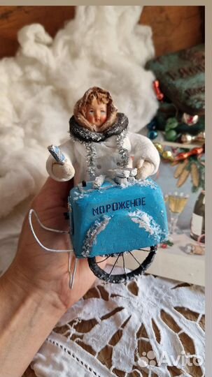 Ватные елочные игрушки