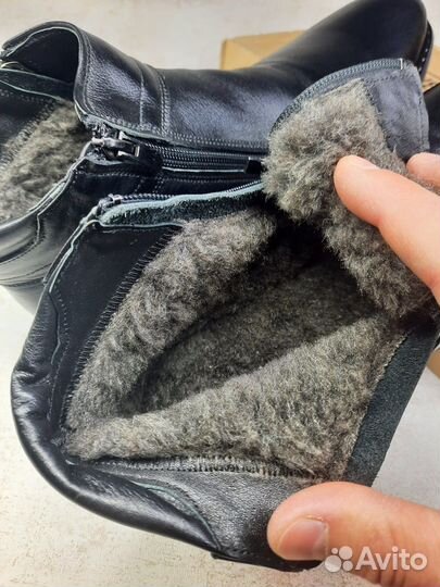 Ботинки зимние кожаные (Арт.42558)