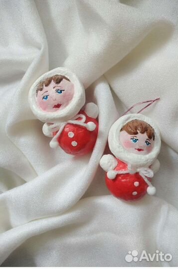 Игрушки на ёлку (ватные)