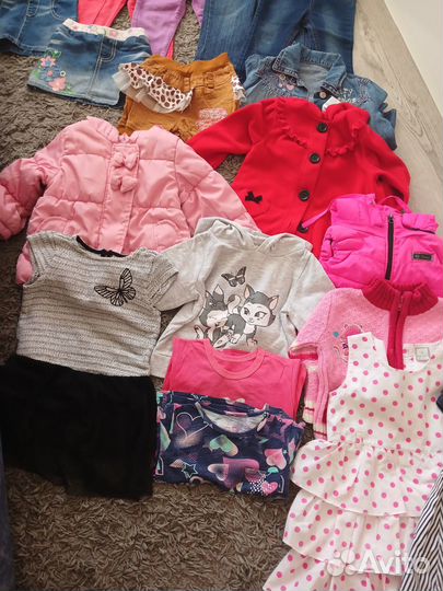 Пакетом вещи на девочку 80-86
