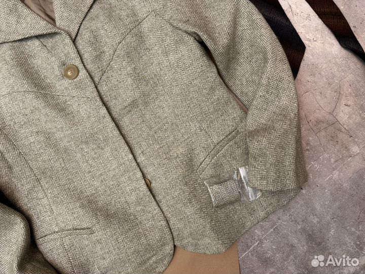 Новый винтажный твидовый пиджак Harris Tweed