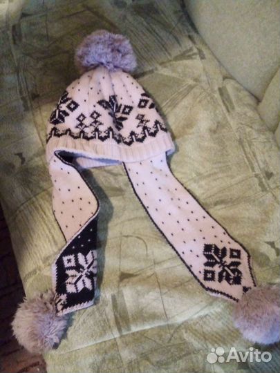Шапка детская для девочки зимняя