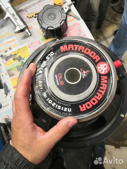 Сабвуфер matador DLS и усилитель swat M-4.65