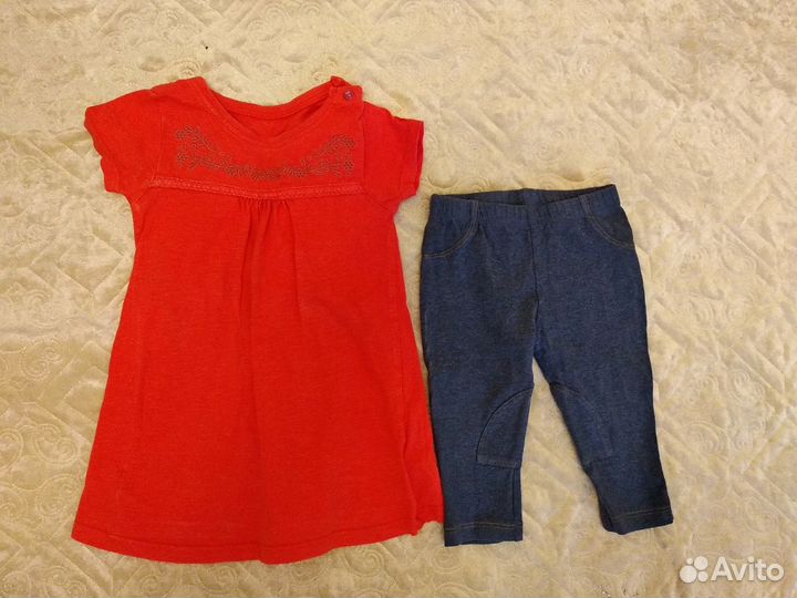 Комплект туника+штанишки,6-9мес,mothercare
