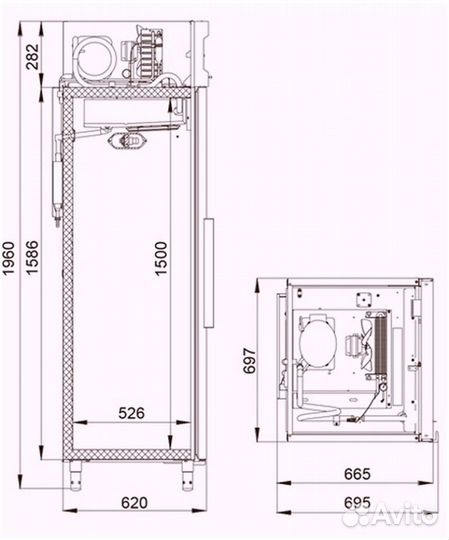 Шкаф холодильный Polair CM105-S (шх-0,5)
